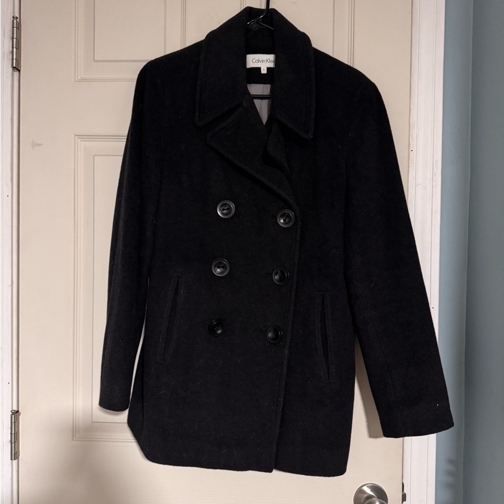 Calvin Klein Women's Elegant Black Peacoat